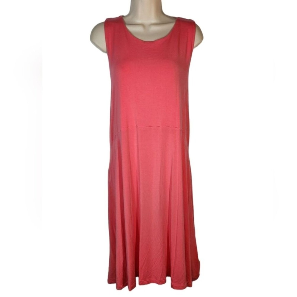 Athleta Athleisure Sleeveless Dress Plus Size 3X Orange Modal Summer Casual‎